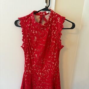 Francesca’s Collection Serafina Lace Dress red Size Small
